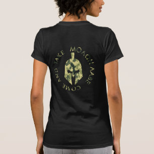 Molon Labe Spartansk Hjälm Militär Kamouflage T Shirt