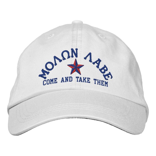 Molon Labe Star Embroidery Broderad Keps (Framsida)