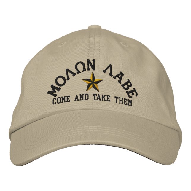 Molon Labe Star Embroidery Broderad Keps (Framsida)
