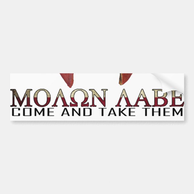 Molon Labe - ta kommer de spartanska USA Bildekal (Framsidan)