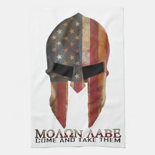 Molon Labe - ta kommer de spartanska USA Kökshandduk