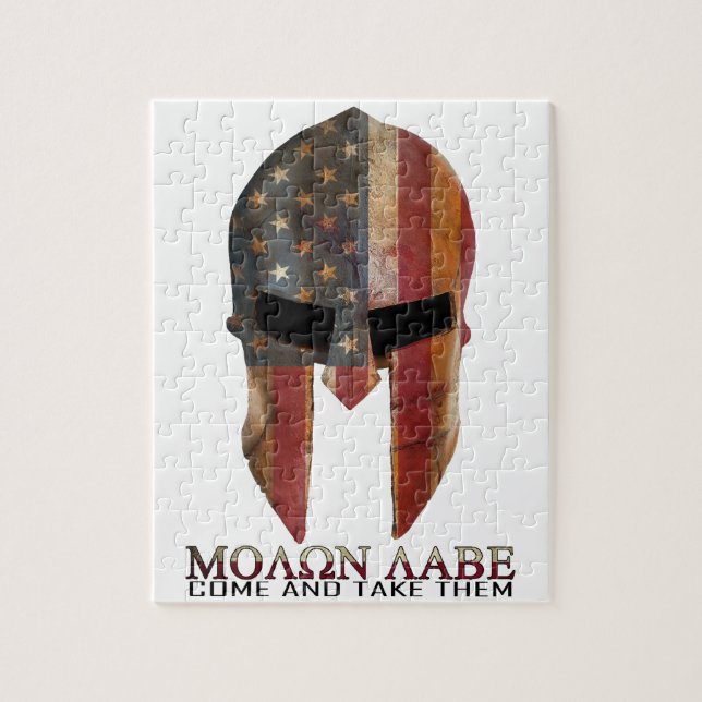 Molon Labe - ta kommer de spartanska USA Pussel (Vertikal)