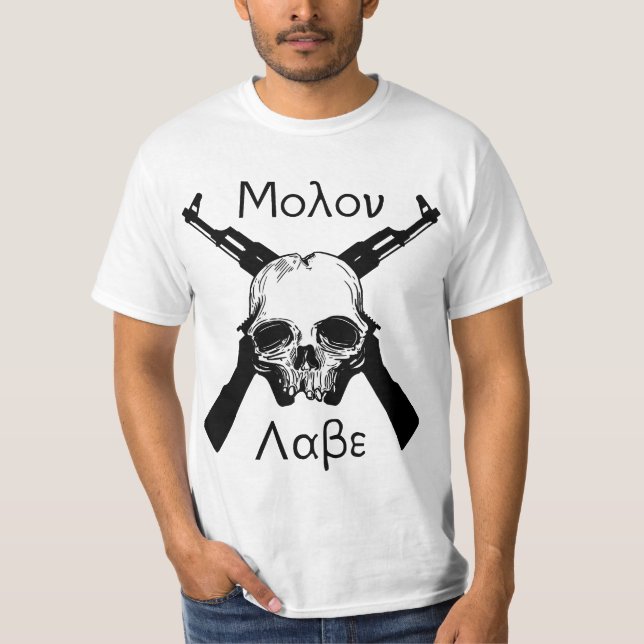Molon Labe Tee Shirt (Framsida)