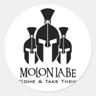 MOLON LABE Triple Threat ord Runt Klistermärke