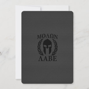 Molon Labe Warrior Laurels on Black Carbon