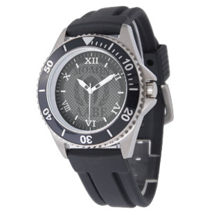 Molon Labe Warrior Laurels Watch Carbon Stil Armbandsur