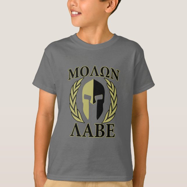 Molon spartanska Labe maskerar oliv grönt lagrar T-shirt (Framsida)