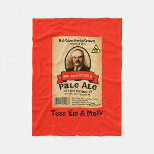 Molotovs Blek Ale Label Fleecefilt