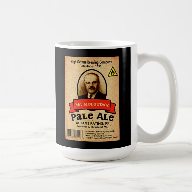 Molotovs Blek Ale Label Kaffemugg (Höger)