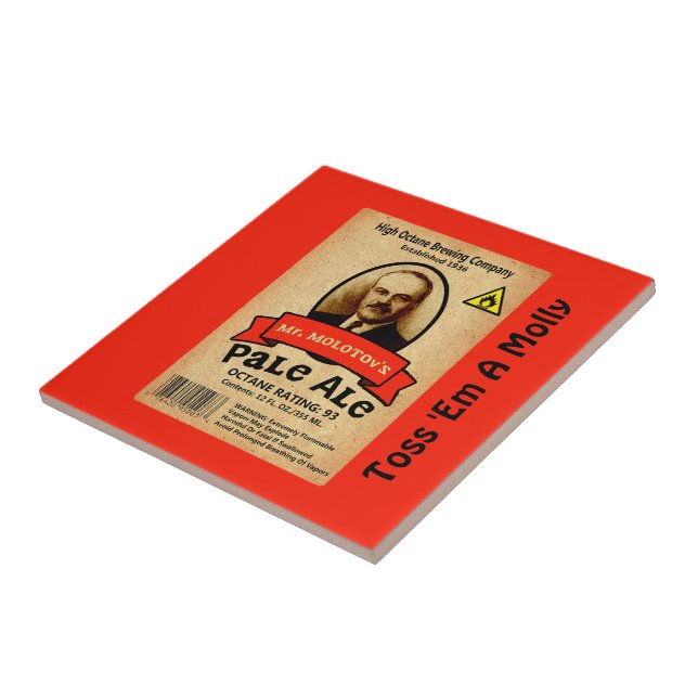 Molotovs Blek Ale Label Kakelplatta (Sidan)