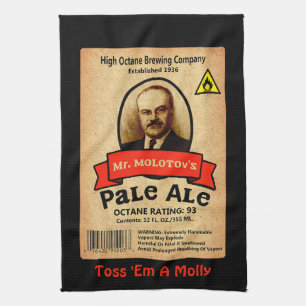 Molotovs Blek Ale Label Kökshandduk