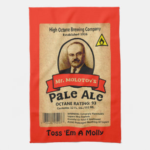 Molotovs Blek Ale Label Kökshandduk