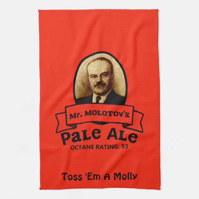 Molotovs Blek Ale Label Kökshandduk (Vertikal)