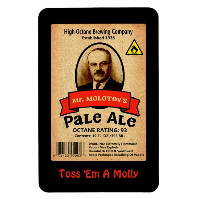 Molotovs Blek Ale Label Magnet (Vertikal)