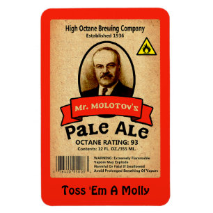 Molotovs Blek Ale Label Magnet