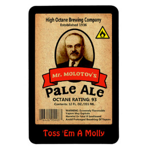 Molotovs Blek Ale Label Magnet