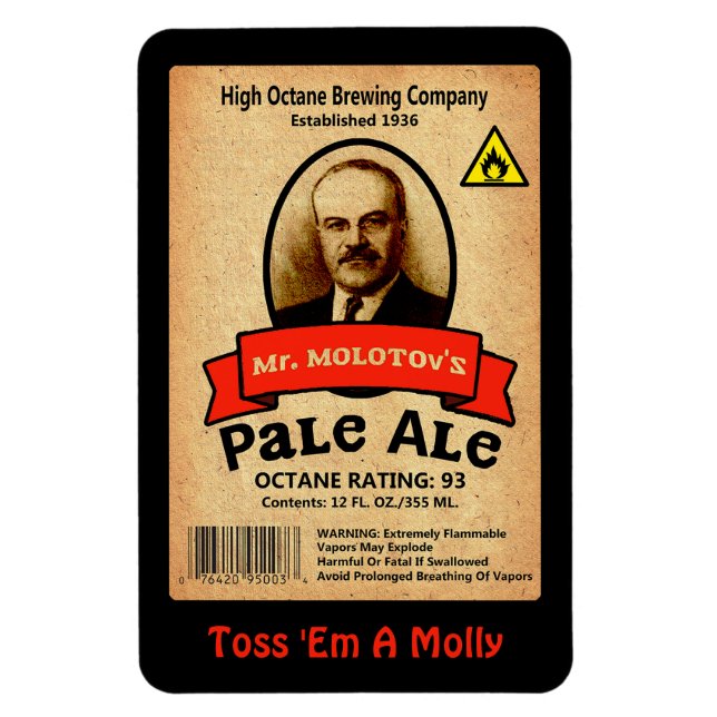 Molotovs Blek Ale Label Magnet (Vertikal)