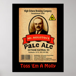 Molotovs Blek Ale Label Poster