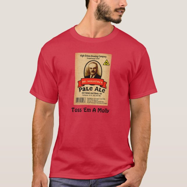 Molotovs Blek Ale Label T Shirt (Framsida)