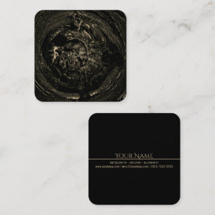 MOLTEN Black Tan Metalsmith Fyrkantigt Visitkort
