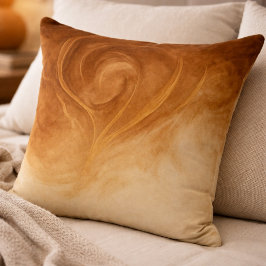 Molten Gold Swirl Throw Pillow Kudde