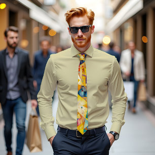 Molten Guld Abstrakt Art Tie Slips