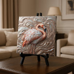 Molten Guld koppar och Silver Gracval Flamingo Kakelplatta<br><div class="desc">En graverande flamingo står emot en häpnadsväckande vätske-metall-bakgrund på denna keramiska bricka, som skapar en vacker kontrast av struktur. De mjuka, luddiga detaljerna om fågelns röv möter den blomstrande, champagnetonade bakgrunden för ett sofistikerat och modernt utseende. Biet är en perfekt blandning av naturinspirerad skönhet och konstnärligt skönhet, redo för att...</div>