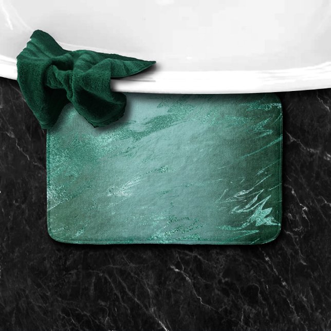 Molten Jade | Emerald Grönt Luxury Marble Badrumsmatta (Skapare uppladdad)