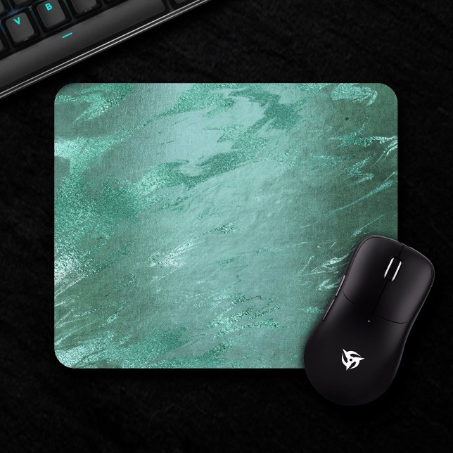 Molten Jade | Emerald Grönt Luxury Marble Musmatta (Skapare uppladdad)