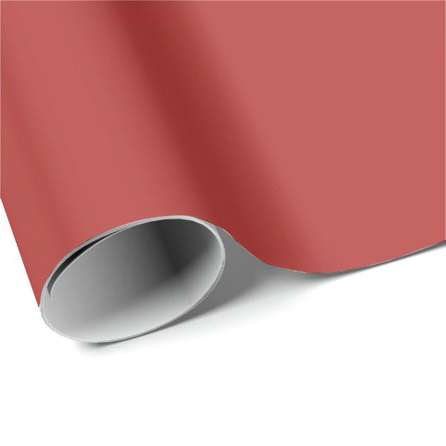 Molten Lava Mörk Red Solid Färg Skriv ut Presentpapper (Rullad Hörn)