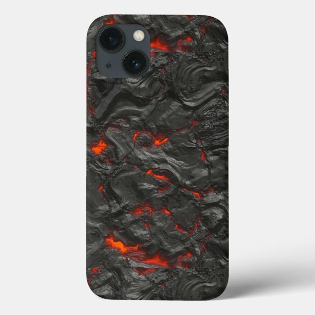 Molten lava vulcano black and red (Baksida)