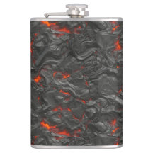 Molten lava vulcano black and red