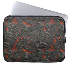 Molten lava vulcano black and red laptop fodral