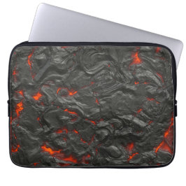 Molten lava vulcano black and red laptop fodral