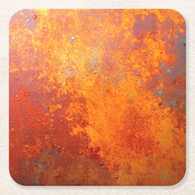 Molten Rust Patina Underlägg Papper Kvadrat (Framsidan)
