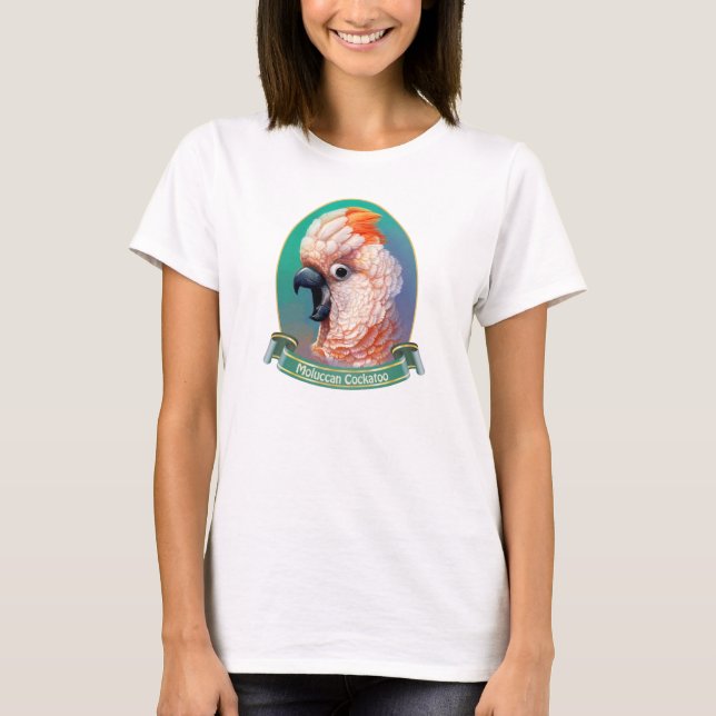 Moluccan Cockatoo - realistisk målning T-shirt (Framsida)