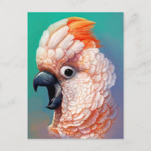 Moluccan Cockatoo - realistisk målning Vykort
