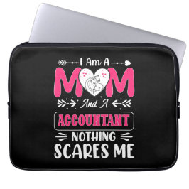 Mom And A Accountant Nothing Scares Me, Funny Laptop Fodral