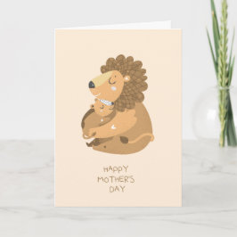 Mom and Baby Cub Mother's Day Card Kort