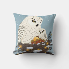 Mom and owlet ready for Christmas Kudde