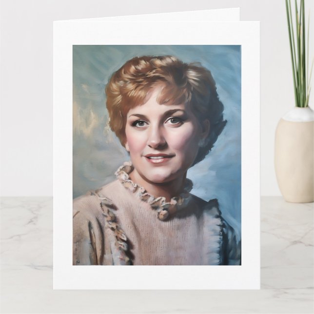 Mom as Computer Impasto Oil Painting  Kort (Framsida)