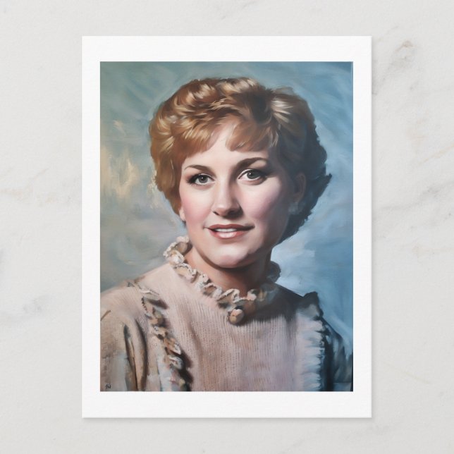 Mom as Computer Impasto Oil Painting  Vykort (Framsida)