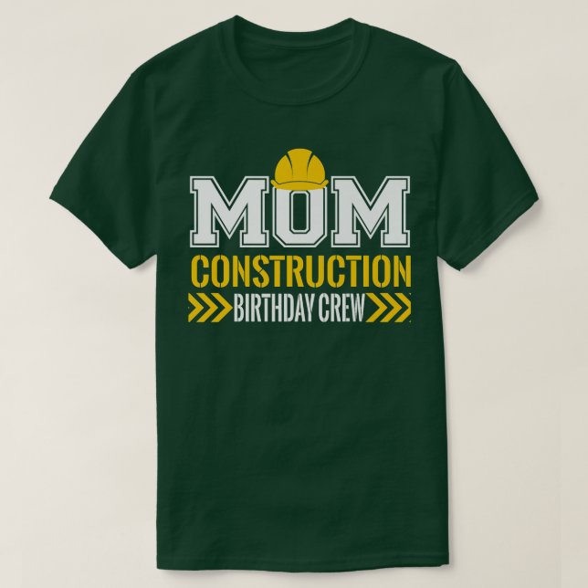 Mom Birthday Crew 1st construction Birthday Truck  T Shirt (Design framsida)