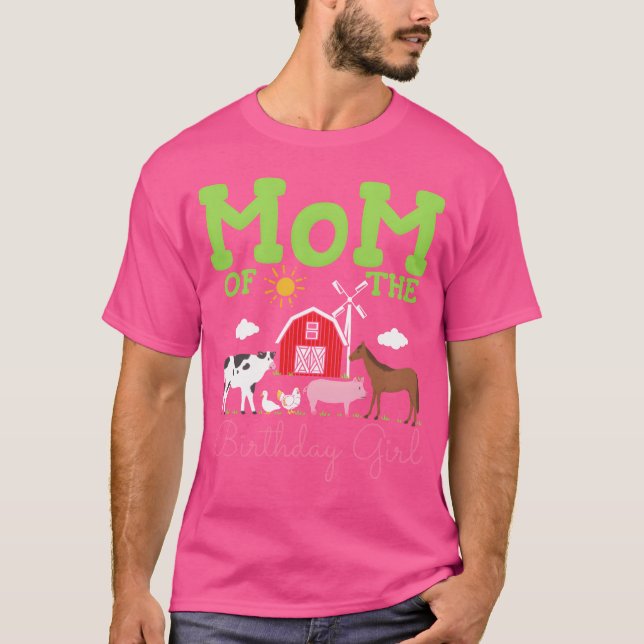 Mom Birthday Farm Animals music gift T Shirt (Framsida)