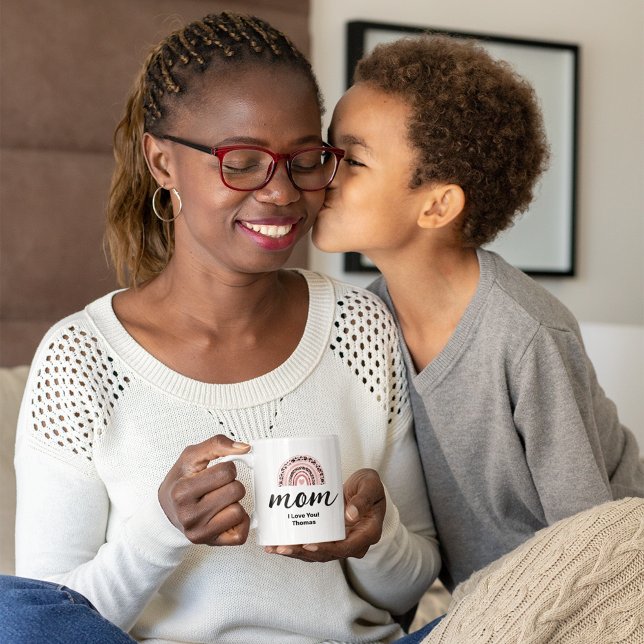 Mom Boho Rainbow Kaffe Mugg (Skapare uppladdad)