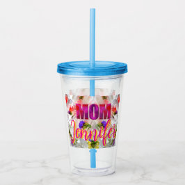 'Mom-Boss-Fire' – Diseño floral en cubos  Take Away Mugg