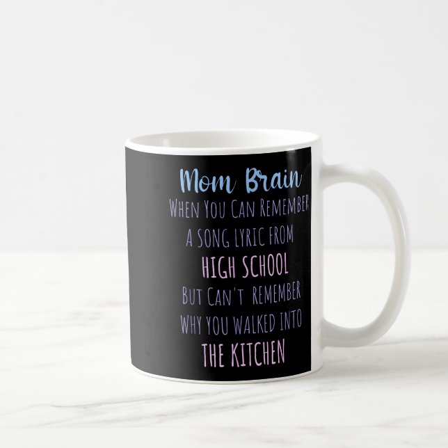 Mom Brain Funny Definition Quote Sarcasm Women Mot Kaffemugg (Höger)