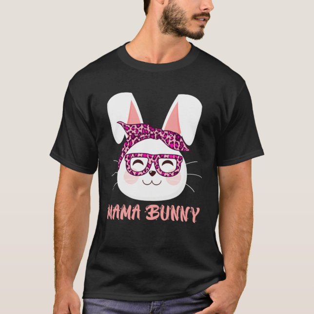 Mom Bunny face cool Easter Bunny Happy Easter Moth T Shirt (Framsida)