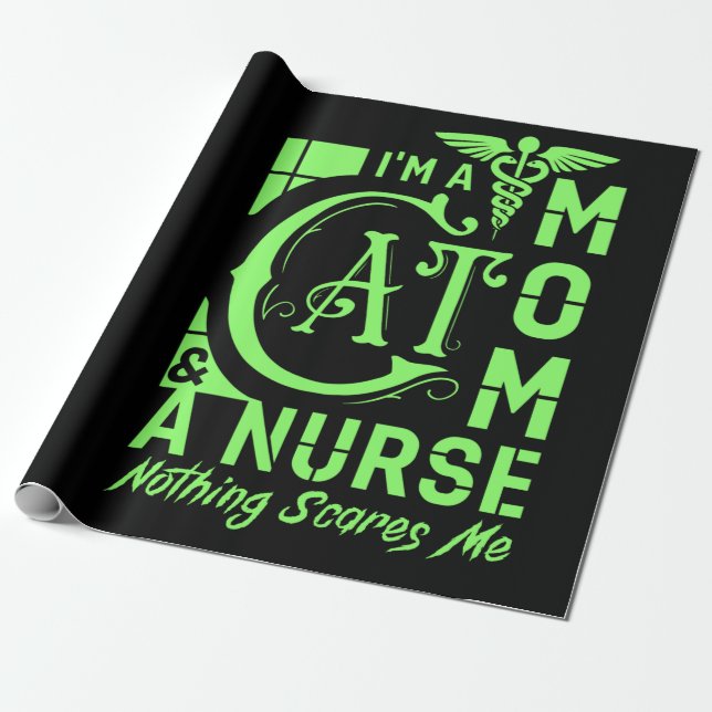 Mom Cat Nurse Presentpapper (Utrullad)