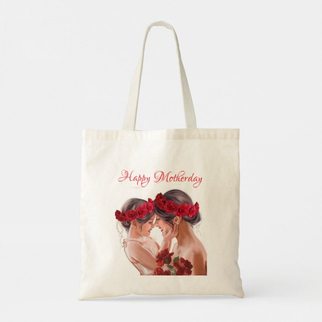 Mom & Child Love for mother day Tygkasse (Baksida)
